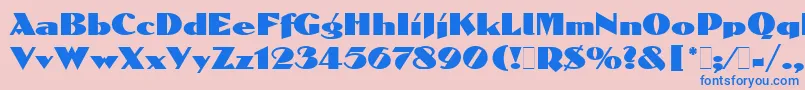 DolmenLetPlain.1.0 Font – Blue Fonts on Pink Background