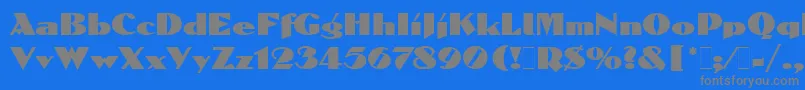 DolmenLetPlain.1.0 Font – Gray Fonts on Blue Background