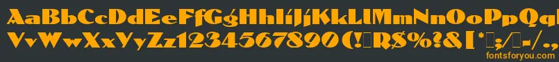 DolmenLetPlain.1.0 Font – Orange Fonts on Black Background