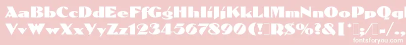 DolmenLetPlain.1.0 Font – White Fonts on Pink Background