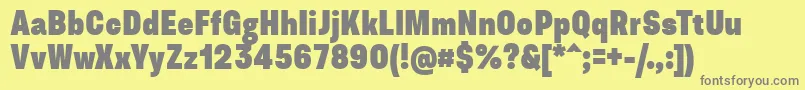 More about AsketCondensedExtrabold Font AsketCondensedExtrabold Font – Gray Fonts on Yellow Background