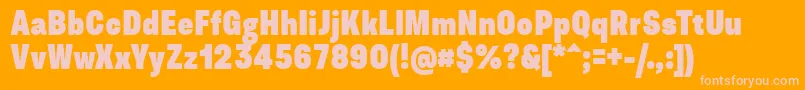 AsketCondensedExtrabold Font – Pink Fonts on Orange Background
