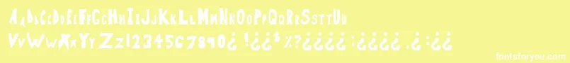 フォントDiscussion – 黄色い背景に白い文字