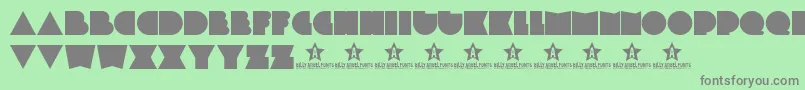 Plasticpill Font – Gray Fonts on Green Background