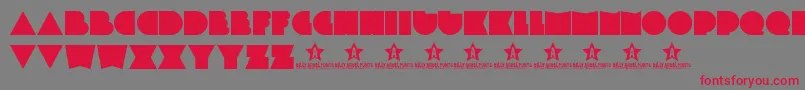 Plasticpill Font – Red Fonts on Gray Background