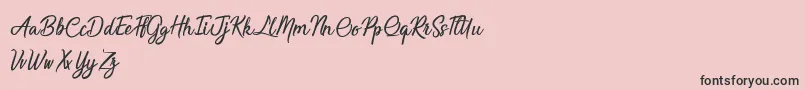 SaturdayBeLikeMadness-Schriftart – Schwarze Schriften auf rosa Hintergrund