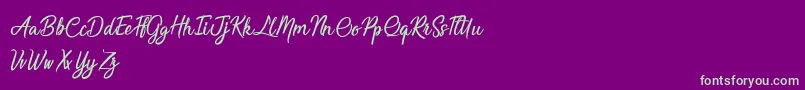 SaturdayBeLikeMadness Font – Green Fonts on Purple Background