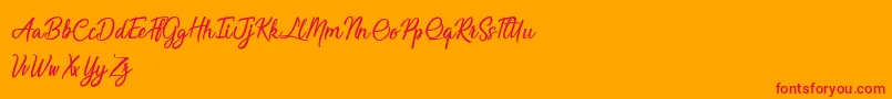 SaturdayBeLikeMadness Font – Red Fonts on Orange Background