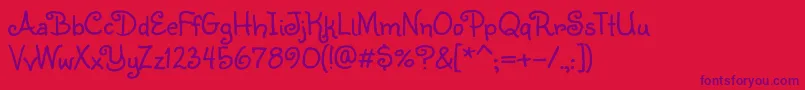 Sunshiney-fontti – violetit fontit punaisella taustalla