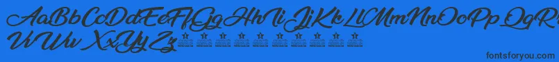 MilleniaPersonalUse Font – Black Fonts on Blue Background