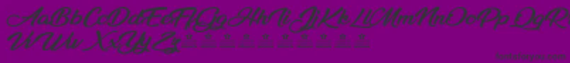 MilleniaPersonalUse Font – Black Fonts on Purple Background