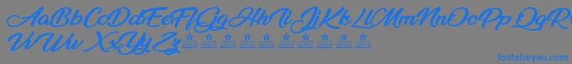 MilleniaPersonalUse Font – Blue Fonts on Gray Background