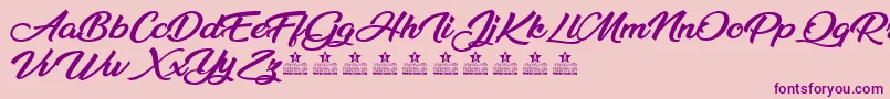 MilleniaPersonalUse Font – Purple Fonts on Pink Background