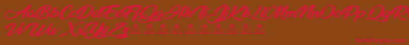 MilleniaPersonalUse Font – Red Fonts on Brown Background