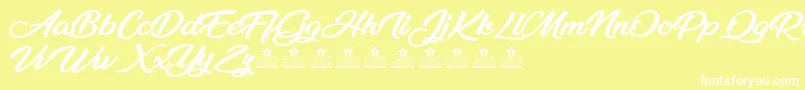 MilleniaPersonalUse Font – White Fonts on Yellow Background