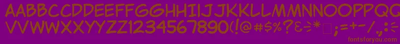 Clementine Font – Brown Fonts on Purple Background