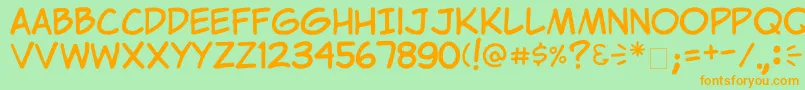 Clementine Font – Orange Fonts on Green Background