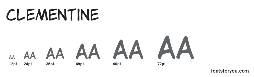 Clementine Font Sizes