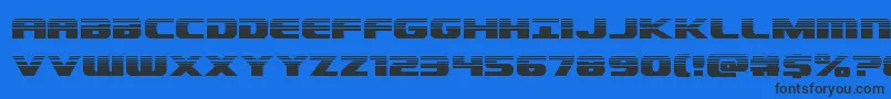 Dekarangerhalf Font – Black Fonts on Blue Background