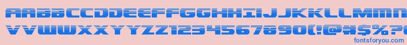 Dekarangerhalf Font – Blue Fonts on Pink Background