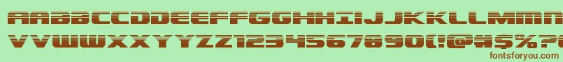 Dekarangerhalf Font – Brown Fonts on Green Background