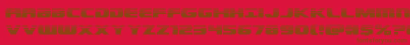 Dekarangerhalf Font – Brown Fonts on Red Background