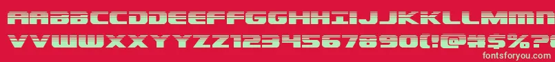 Dekarangerhalf Font – Green Fonts on Red Background