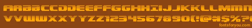 Dekarangerhalf Font – Orange Fonts on Brown Background