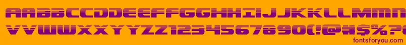 Dekarangerhalf Font – Purple Fonts on Orange Background