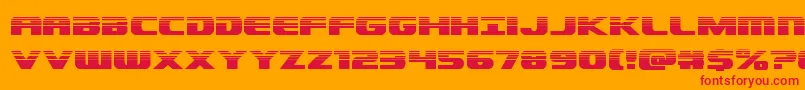 Dekarangerhalf Font – Red Fonts on Orange Background
