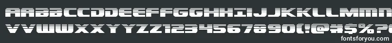 Шрифт Dekarangerhalf – белые шрифты на чёрном фоне