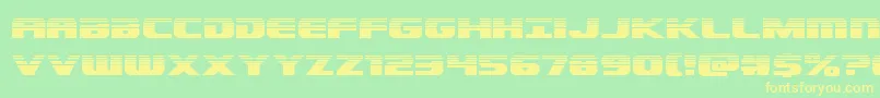 Dekarangerhalf Font – Yellow Fonts on Green Background