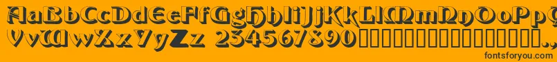 Obeliskssk Font – Black Fonts on Orange Background