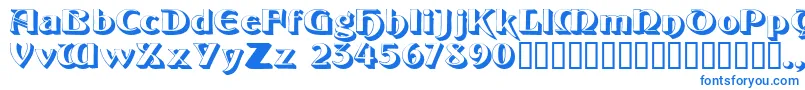 Obeliskssk Font – Blue Fonts on White Background