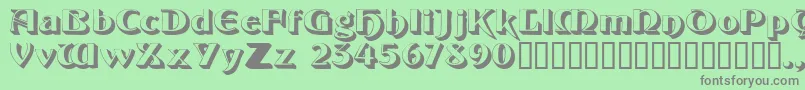 Obeliskssk Font – Gray Fonts on Green Background