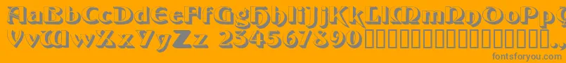 Obeliskssk Font – Gray Fonts on Orange Background