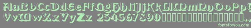 Шрифт Obeliskssk – зелёные шрифты на сером фоне