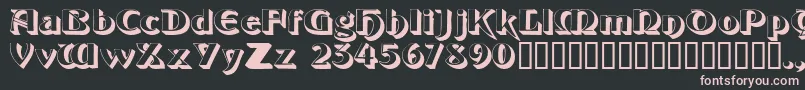 Obeliskssk Font – Pink Fonts on Black Background