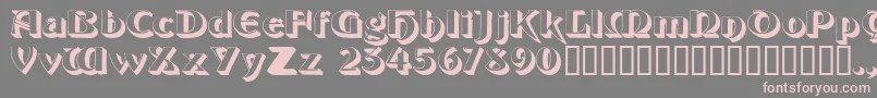 フォントObeliskssk – 灰色の背景にピンクのフォント