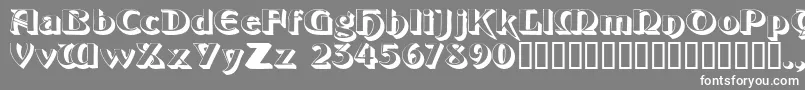 フォントObeliskssk – 灰色の背景に白い文字