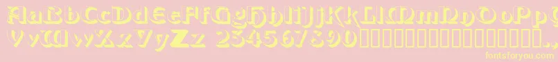 Obeliskssk Font – Yellow Fonts on Pink Background