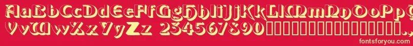 Obeliskssk Font – Yellow Fonts on Red Background