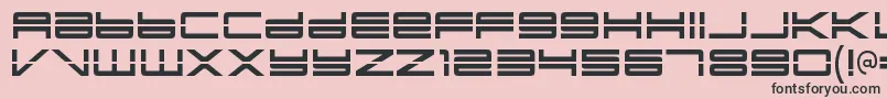 Czcionka YonderrecoilRegular – czarne czcionki na różowym tle