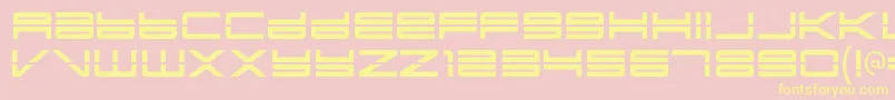 YonderrecoilRegular Font – Yellow Fonts on Pink Background