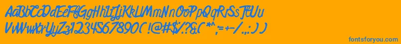 En savoir plus sur la police MidnightsOnTheShore Police MidnightsOnTheShore – polices bleues sur fond orange