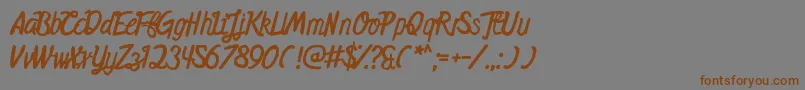 MidnightsOnTheShore Font – Brown Fonts on Gray Background