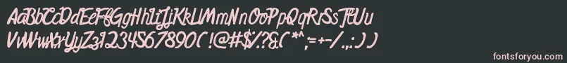 MidnightsOnTheShore Font – Pink Fonts on Black Background
