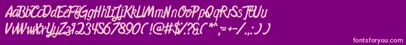 MidnightsOnTheShore Font – Pink Fonts on Purple Background
