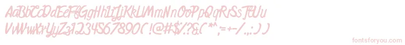 MidnightsOnTheShore-Schriftart – Rosa Schriften auf weißem Hintergrund