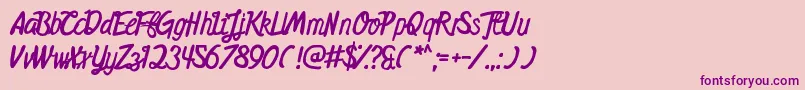 MidnightsOnTheShore Font – Purple Fonts on Pink Background